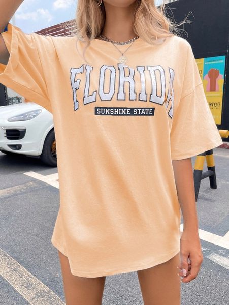 letter graphic drop shoulder oversized tee h2ip#, White