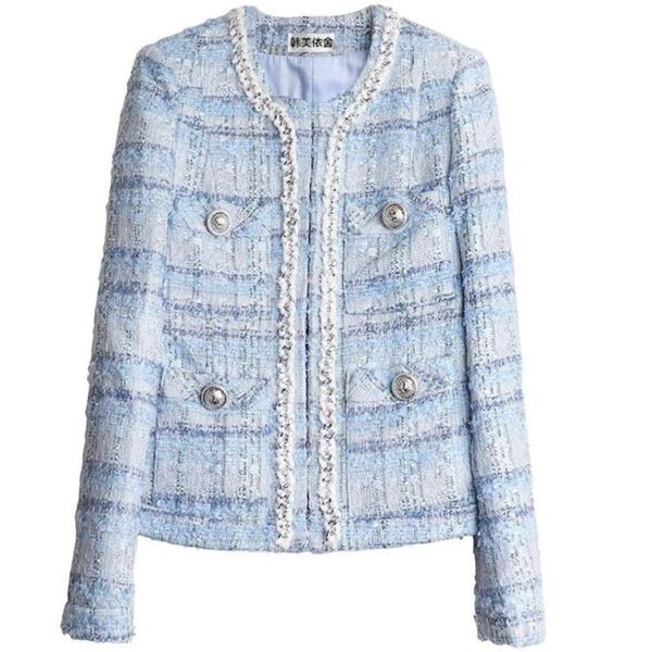 women's jackets 2021 autumn fashion small fragrance o neck tweed jacket women short coat elegant, Black;brown
women's jackets 2021 autumn fashion small fragrance o neck tweed jacket women short coat elegant, Black;brown
