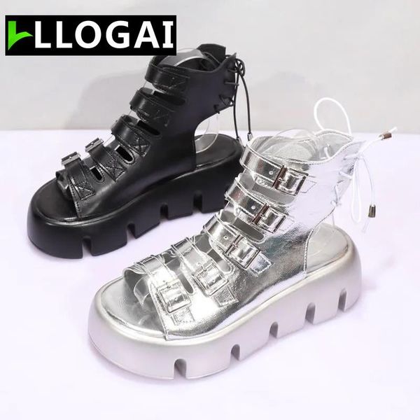 slippers 2021 silver double buckle platform sandals women lace up chunky gladiator shoes woman open toe hollow out boots female, Black
slippers 2021 silver double buckle platform sandals women lace up chunky gladiator shoes woman open toe hollow out boots female, Black