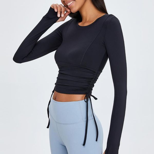 yoga outfit side bandage exercise tight shirts women long sleeve cropped gym fitness running workout sport t-shirts active clothes
yoga outfit side bandage exercise tight shirts women long sleeve cropped gym fitness running workout sport t-shirts active clothes