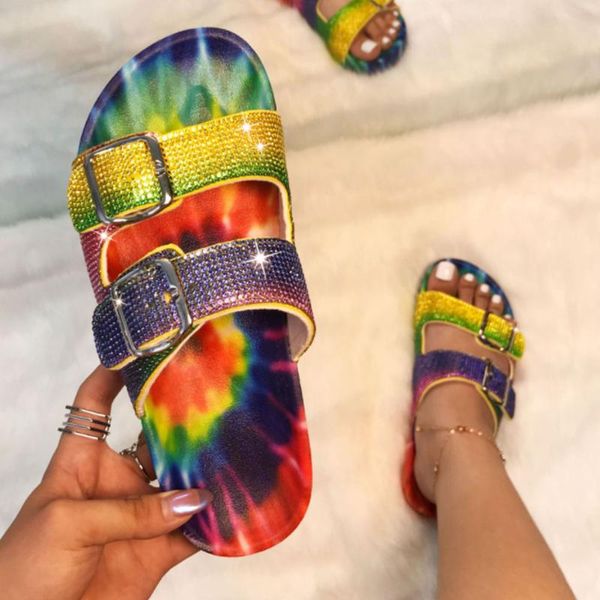 sorphio ins open toe female slippers multicolor buckle slippers women summer rhinestone bling comfy shoes woman, Black
sorphio ins open toe female slippers multicolor buckle slippers women summer rhinestone bling comfy shoes woman, Black
