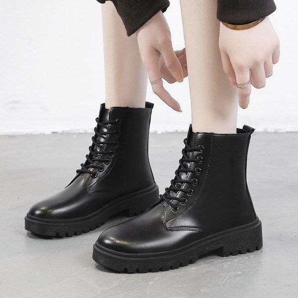 boots platform women combat waterproof ladies snow non slip women's lace up soft leater female footwear warm winter, Black
boots platform women combat waterproof ladies snow non slip women's lace up soft leater female footwear warm winter, Black