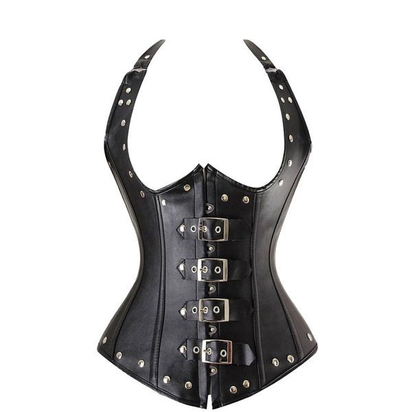 gothic straps faux leather underbust corset spiral steel boned clubwear lingerie push up bustier s-2xl, Black;white
gothic straps faux leather underbust corset spiral steel boned clubwear lingerie push up bustier s-2xl, Black;white