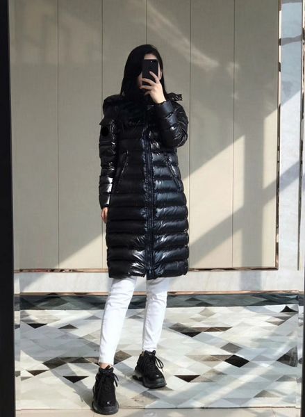 luxury france women's down jackets designer brand maya korean style waist slim long thick hooded fashion top, Black
luxury france women's down jackets designer brand maya korean style waist slim long thick hooded fashion top, Black