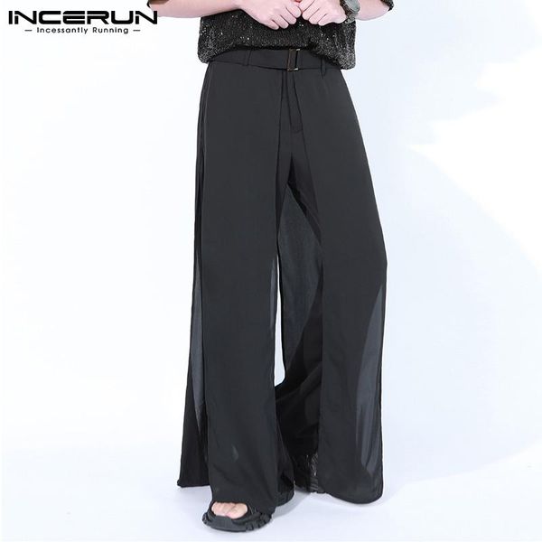 men's pants incerun fashion men patchwork solid personality joggers loose wide leg trousers streetwear casual no belt s-5xl, Black
men's pants incerun fashion men patchwork solid personality joggers loose wide leg trousers streetwear casual no belt s-5xl, Black