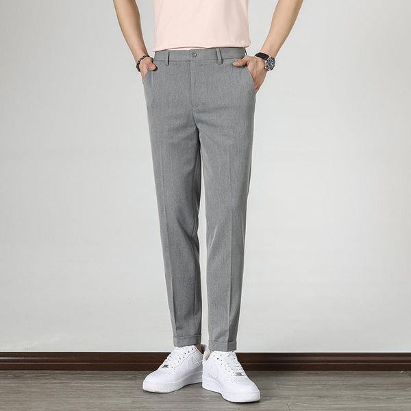 men's suits & blazers 2021 men suit pants solid color office business dress casual slim fit wedding social trousers pantalon homme clas, White;black
men's suits & blazers 2021 men suit pants solid color office business dress casual slim fit wedding social trousers pantalon homme clas, White;black
