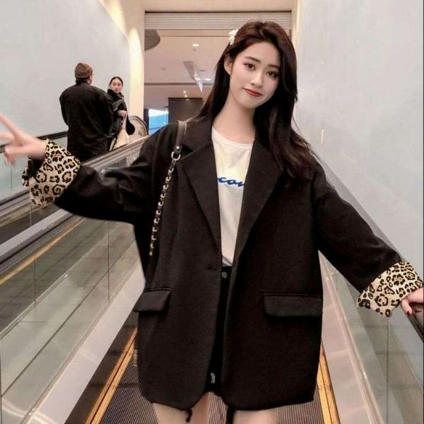 women's suits & blazers oversize blazer women 2021 korean loose jacket casual high street patchwork designs suit long sleeve female, White;black
women's suits & blazers oversize blazer women 2021 korean loose jacket casual high street patchwork designs suit long sleeve female, White;black
