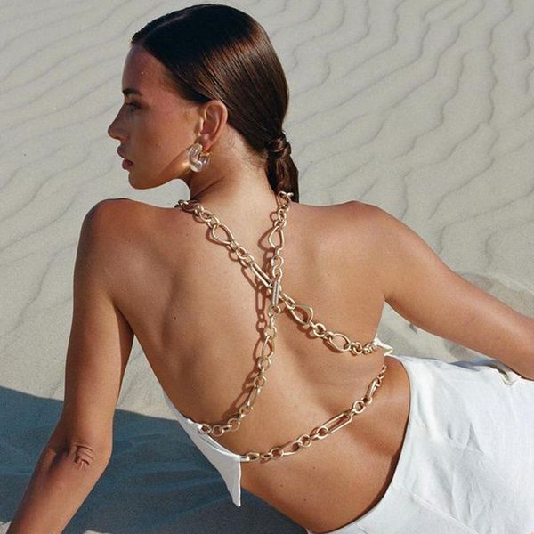 women's tanks & camis cross chain strap backless tank summer solid color streetwear holiday clubwear camisole chic, White
women's tanks & camis cross chain strap backless tank summer solid color streetwear holiday clubwear camisole chic, White