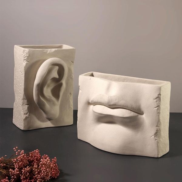 vases facail feature design vase art flower holder eye ear mouth patten pot plain ceramic mavase for home decor organ jar
vases facail feature design vase art flower holder eye ear mouth patten pot plain ceramic mavase for home decor organ jar