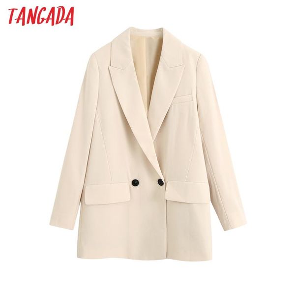 tangada women beige double-breasted loose blazer coat vintage 2021 long sleeve pockets female outerwear chic veste be408 women's suits, White;black
tangada women beige double-breasted loose blazer coat vintage 2021 long sleeve pockets female outerwear chic veste be408 women's suits, White;black