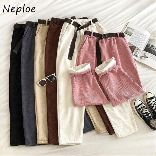 neploe solid color plus velvet casual pants 2021 winter stretch waist women double pockets straight with belt women's & capris, Black;white
neploe solid color plus velvet casual pants 2021 winter stretch waist women double pockets straight with belt women's & capris, Black;white