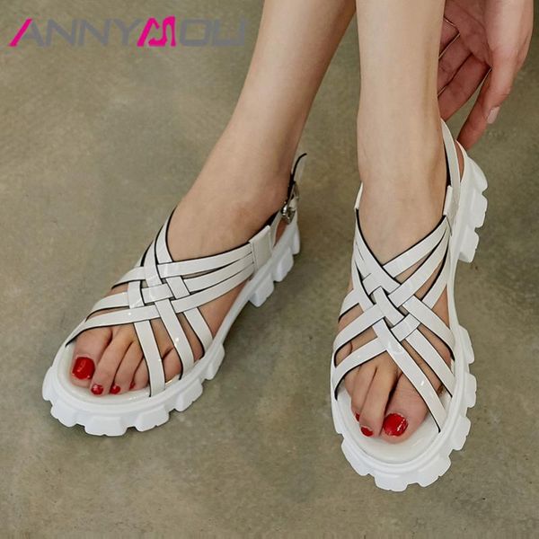 woman real leather sandals flat platform shoes narrow band open toe buckle strap female footwear beige size 40, Black
woman real leather sandals flat platform shoes narrow band open toe buckle strap female footwear beige size 40, Black