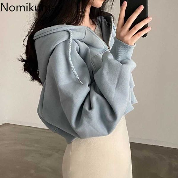 nomakuma women's long sleeved hoodie, solid color, korean style, retro, zipper, casual, autumn, Black;brown
nomakuma women's long sleeved hoodie, solid color, korean style, retro, zipper, casual, autumn, Black;brown