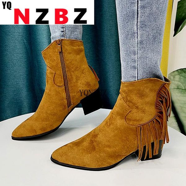 boots 2022 arrive ankle elegant fringe fashion comfortable low heel pointed toed winter zapatos para mujer, Black
boots 2022 arrive ankle elegant fringe fashion comfortable low heel pointed toed winter zapatos para mujer, Black