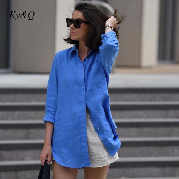 women's blouses & shirts fashion street po loose long sleeve shirt blue 2021 autumn product women casual lapel blouse versatile, White
women's blouses & shirts fashion street po loose long sleeve shirt blue 2021 autumn product women casual lapel blouse versatile, White