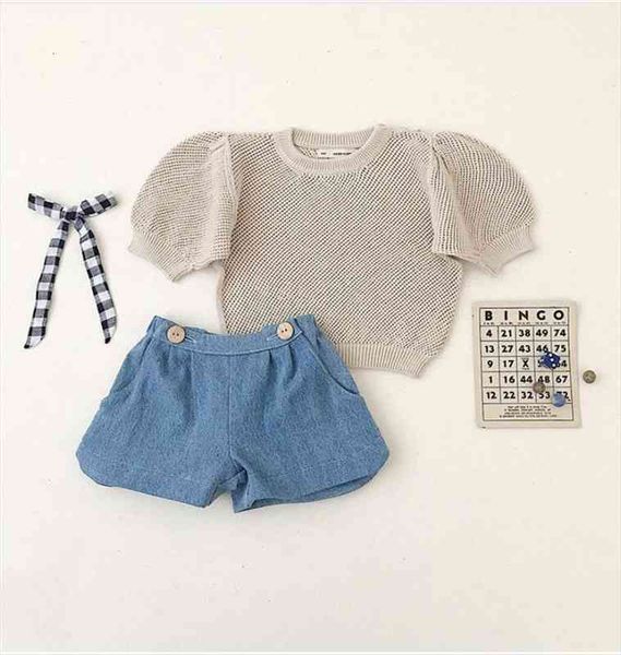 soorploom summer kids girls knitted t shirt beautiful vintage style toddler puff sleeve thin knit tshirts children, Blue
soorploom summer kids girls knitted t shirt beautiful vintage style toddler puff sleeve thin knit tshirts children, Blue