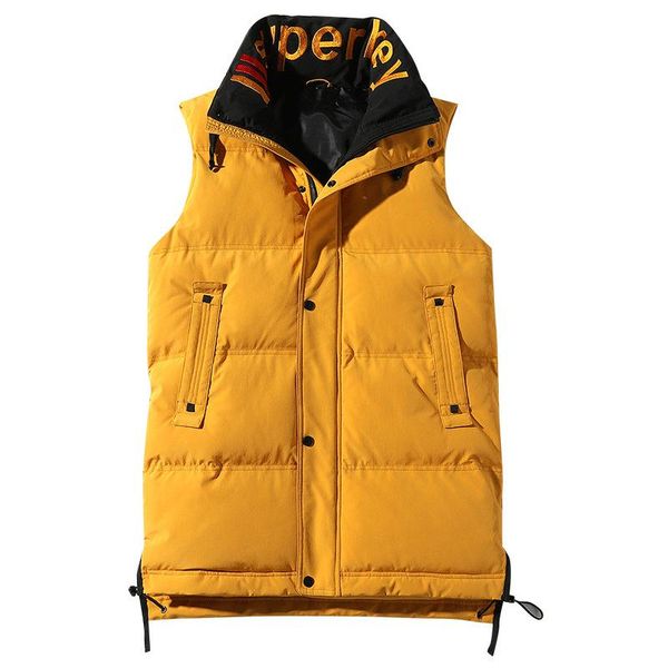 men's vests winter fashion trend stand collar sleeveless jacket men thicken warm vest cotton coat wear, Black;white
men's vests winter fashion trend stand collar sleeveless jacket men thicken warm vest cotton coat wear, Black;white