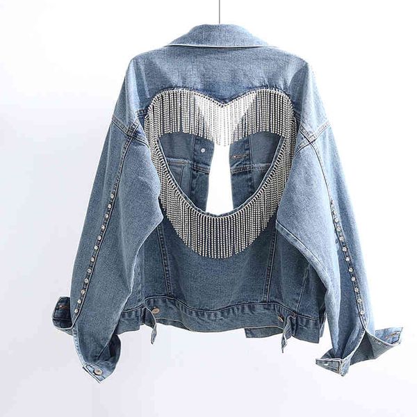 jacket streetwear fashion women casual loose short outerwear cut out backless tassel rhinestones denim jacket coat female, Black;brown
jacket streetwear fashion women casual loose short outerwear cut out backless tassel rhinestones denim jacket coat female, Black;brown
