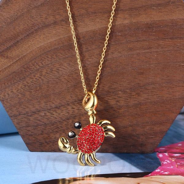 pendant necklaces crab with red gold plated chain 47cm for american style great product, Silver
pendant necklaces crab with red gold plated chain 47cm for american style great product, Silver