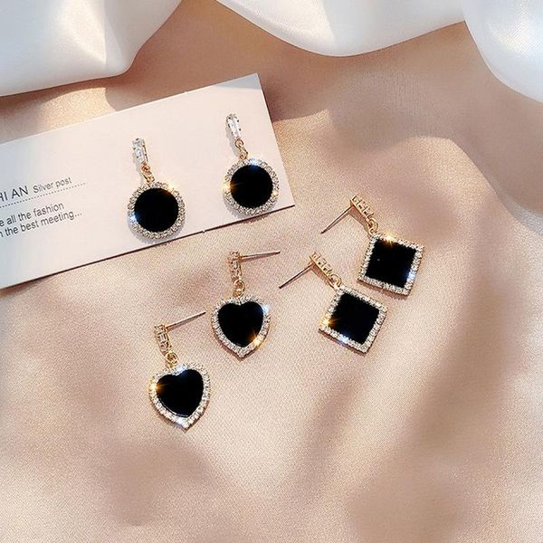 dangle & chandelier lats trend rhinestone geometric drop earrings for women korean fashion black color earring 2021 female elegant jewelry, Silver
dangle & chandelier lats trend rhinestone geometric drop earrings for women korean fashion black color earring 2021 female elegant jewelry, Silver