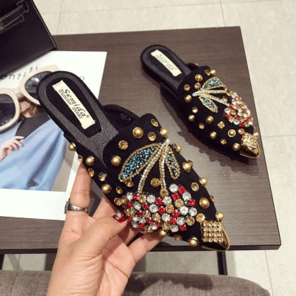 2021 spring autumn women flats shoes crystal cherry metal pointed toe ladies casaul shoes comfort flats loafers shoes, Black
2021 spring autumn women flats shoes crystal cherry metal pointed toe ladies casaul shoes comfort flats loafers shoes, Black