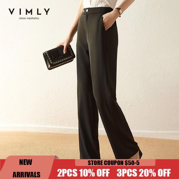 women's pants & capris vimly summer for women elegant office lady wide leg streetwear thin casual high waist trousers f7878, Black;white
women's pants & capris vimly summer for women elegant office lady wide leg streetwear thin casual high waist trousers f7878, Black;white