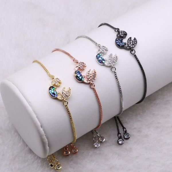 charm bracelets wholesale jewelry bracelet micro pave abalone cute tiny crab metal chain fashion gift for lady 3580, Golden;silver
charm bracelets wholesale jewelry bracelet micro pave abalone cute tiny crab metal chain fashion gift for lady 3580, Golden;silver