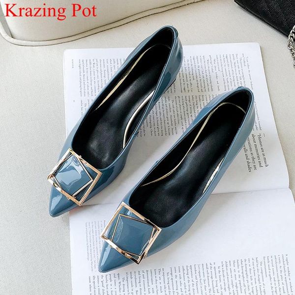 dress shoes krazing pot autumn genuine leather high heels slip on shallow women pumps pointed toe brand party metal office lady l62, Black
dress shoes krazing pot autumn genuine leather high heels slip on shallow women pumps pointed toe brand party metal office lady l62, Black
