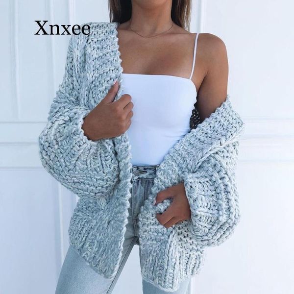 winter women thick sweater cardigan warm solid color open front coat polyester spandex all-match women's knits & tees, White
winter women thick sweater cardigan warm solid color open front coat polyester spandex all-match women's knits & tees, White