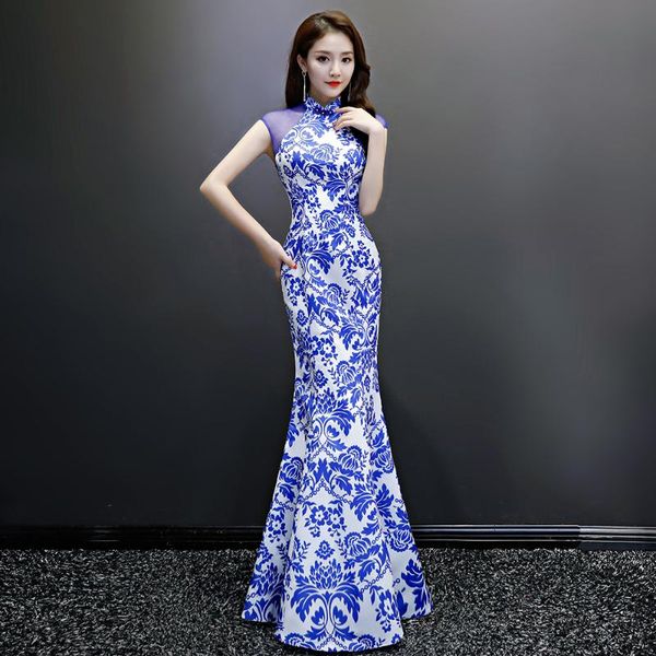 blue slim long evening dress chinese style banquet novelty cheongsam temperament hostess elegant stage show ethnic clothing, Red
blue slim long evening dress chinese style banquet novelty cheongsam temperament hostess elegant stage show ethnic clothing, Red