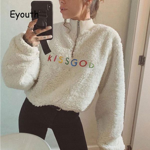 winter fur letter embroidery pullover sweatshirt streetwear harajuku shirt coat female spliced lamb drawstring women's hoodies & sweats, Black
winter fur letter embroidery pullover sweatshirt streetwear harajuku shirt coat female spliced lamb drawstring women's hoodies & sweats, Black