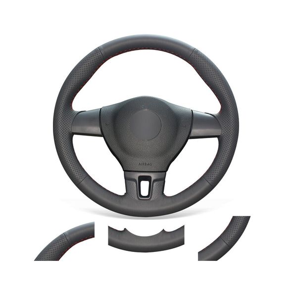 diy hand stitched soft non-slip black leather steering wheel cover for volkswagen passat 2012-2020
diy hand stitched soft non-slip black leather steering wheel cover for volkswagen passat 2012-2020