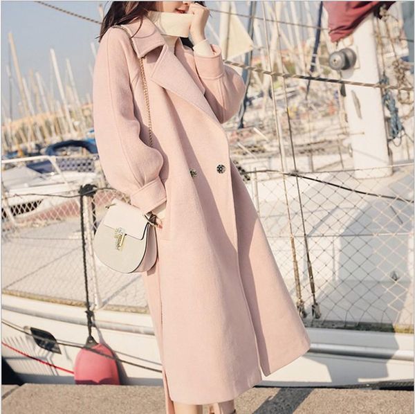women's wool & blends blend winter tweed coat women long sleeve elegant sash belt female outwear autumn streetwear, Black
women's wool & blends blend winter tweed coat women long sleeve elegant sash belt female outwear autumn streetwear, Black