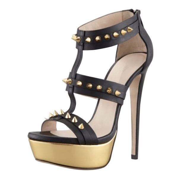 handmade ladies stiletto high heeled sandals rivets spikes platform open-toe large size 35-47 evening party prom fashion summer shoes d512, Black
handmade ladies stiletto high heeled sandals rivets spikes platform open-toe large size 35-47 evening party prom fashion summer shoes d512, Black
