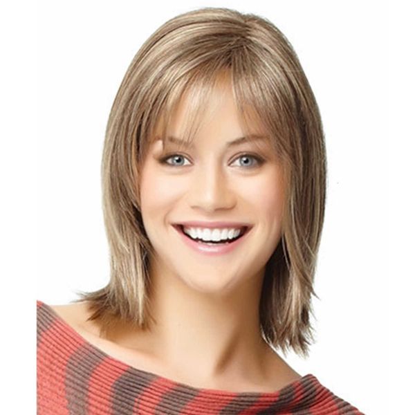 wig women's mixed brown short head oblique bangs chemical fiber hair set, Black 
wig women's mixed brown short head oblique bangs chemical fiber hair set, Black