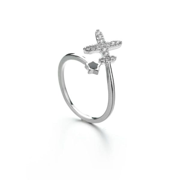 cluster rings simple stylish adjustable size ring micro inlay zircon aircraft for women small fresh design party jewelry, Golden;silver
cluster rings simple stylish adjustable size ring micro inlay zircon aircraft for women small fresh design party jewelry, Golden;silver