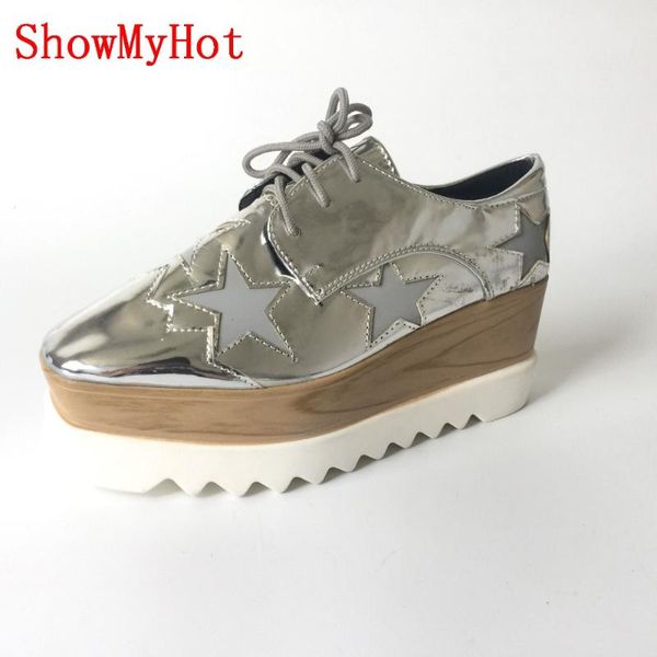showmy spring summer women casual glitter wedge shoes woman fashion square toe platforms thick bottom student stars dress, Black
showmy spring summer women casual glitter wedge shoes woman fashion square toe platforms thick bottom student stars dress, Black