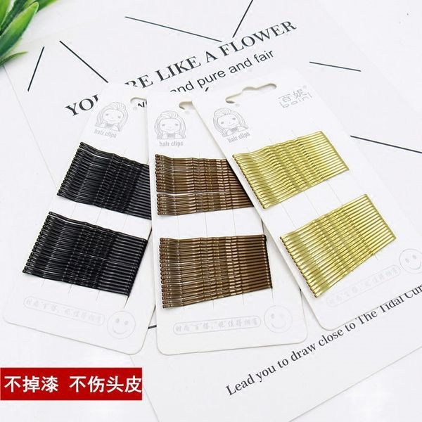 black word studio accessories bangs pin gold hair wavy steel clip can't drop paint, Slivery;white
black word studio accessories bangs pin gold hair wavy steel clip can't drop paint, Slivery;white