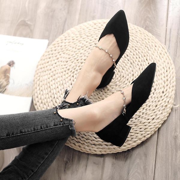 dress shoes one word buckle rhinestone high heels female low-heeled pointed suede women's retro thick with mary jane women, Black
dress shoes one word buckle rhinestone high heels female low-heeled pointed suede women's retro thick with mary jane women, Black
