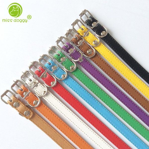dog collars & leashes 5pcs wholesale pu leather cat puppy collar brand small pet products 10 colors necklace for 7.8-10"
dog collars & leashes 5pcs wholesale pu leather cat puppy collar brand small pet products 10 colors necklace for 7.8-10"