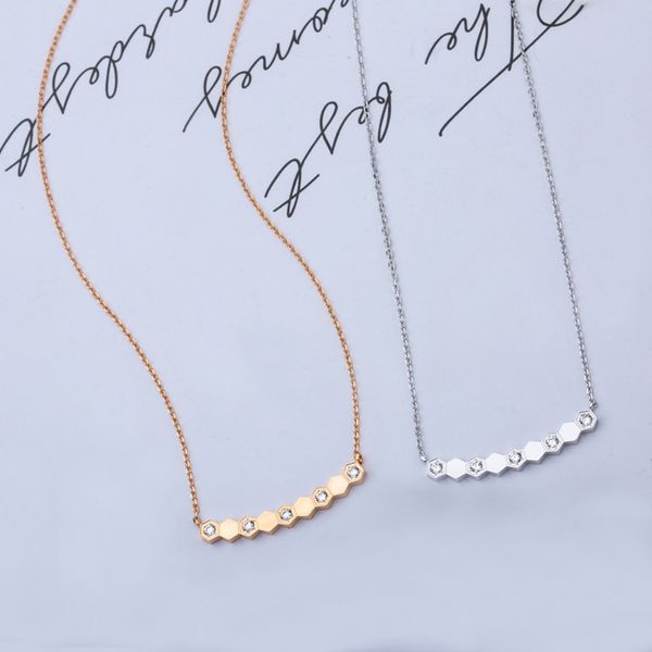 s925 silver honeycomb necklace 18k rose gold smile diamond clavicle chain beemylove with the new female neck chain
s925 silver honeycomb necklace 18k rose gold smile diamond clavicle chain beemylove with the new female neck chain