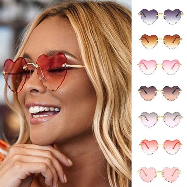 Unisex Glasses Fashion Trend Love Sunglasses Transparent Candy Color Casual Heart Shaped Rimless, White;black
Unisex Glasses Fashion Trend Love Sunglasses Transparent Candy Color Casual Heart Shaped Rimless, White;black