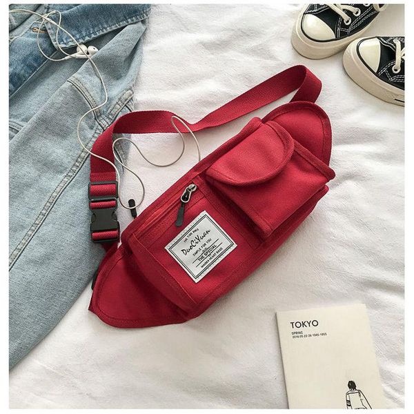 fanny pack women's waist belt bag casual canvas solid female chest phone pouch banana hip japanese style bags
fanny pack women's waist belt bag casual canvas solid female chest phone pouch banana hip japanese style bags