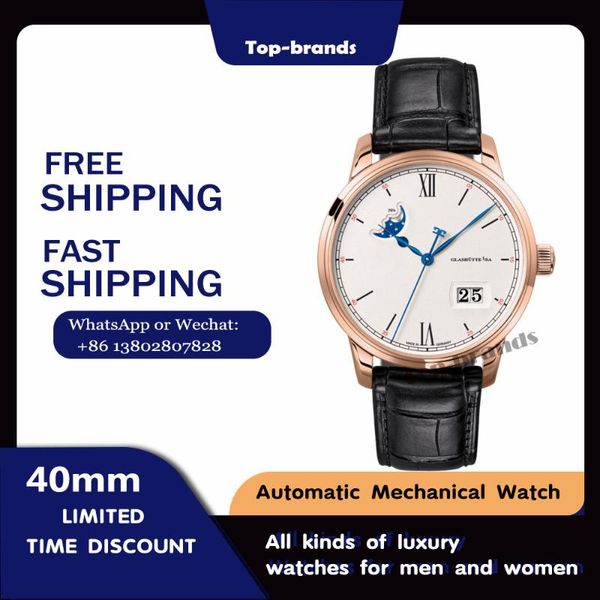 wristwatches senator excellence panorama date moon phase men's automatic mechanical watch sapphire skeleton rotor luxury, Slivery;brown
wristwatches senator excellence panorama date moon phase men's automatic mechanical watch sapphire skeleton rotor luxury, Slivery;brown