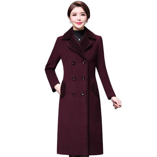 women's wool & blends fine woolan coat women 2021 autumn winter jacket female korean mother medium-length thick slim ft warm wear wool, Black
women's wool & blends fine woolan coat women 2021 autumn winter jacket female korean mother medium-length thick slim ft warm wear wool, Black