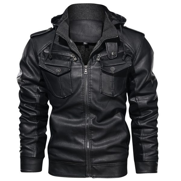 men's fur & faux leather jackets winter fleece thick mens hooded motorcycle pu coats male fashion outwear brand clothing x1o4, Black
men's fur & faux leather jackets winter fleece thick mens hooded motorcycle pu coats male fashion outwear brand clothing x1o4, Black