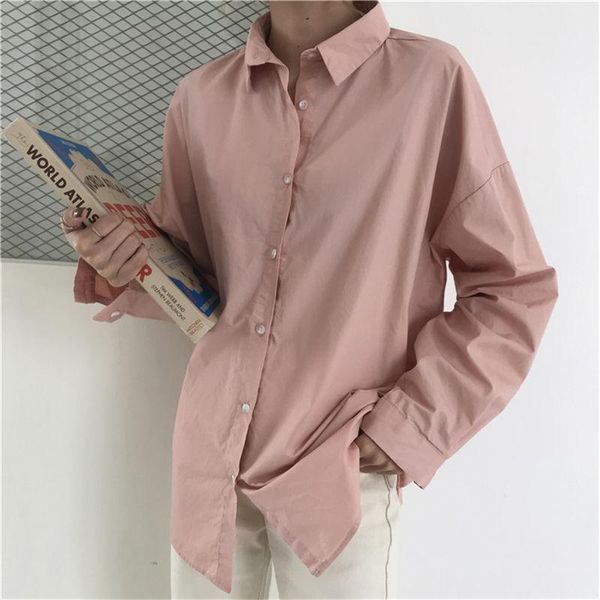 women blouses autumn spring solid blouse loose casual vacation all-match shirts blusas camisas mujer 4 colors full women's &, White
women blouses autumn spring solid blouse loose casual vacation all-match shirts blusas camisas mujer 4 colors full women's &, White