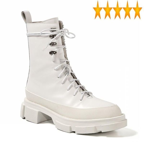 boots autumn thick bottom platform 2021 women genuine leather lace up round toe motorcycle shoes female black white ankle
boots autumn thick bottom platform 2021 women genuine leather lace up round toe motorcycle shoes female black white ankle