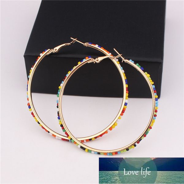 colorful beads women hoop earrings bohemian big circle heart earrings for ladies ethnic ear rings pendientes mujer, Golden;silver
colorful beads women hoop earrings bohemian big circle heart earrings for ladies ethnic ear rings pendientes mujer, Golden;silver