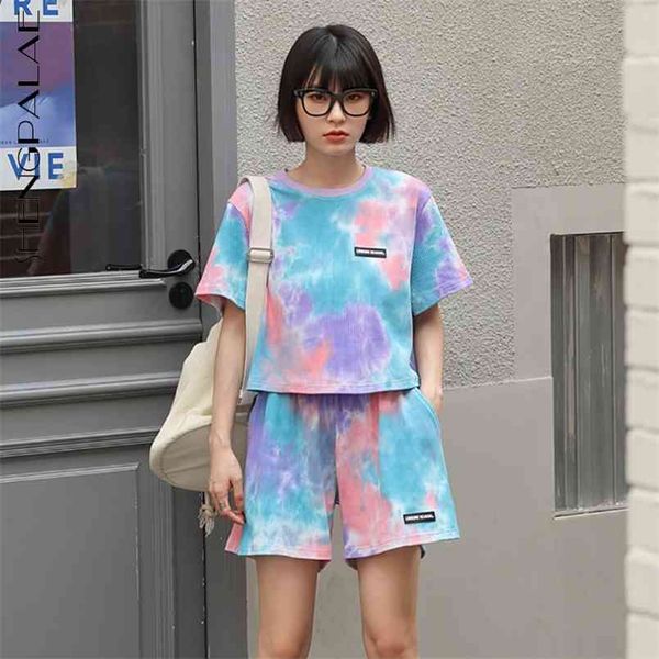 personality tie dye short sleeve loose t-shirt and high elastic wiast shorts for women in summer tide 5c778 210427, White
personality tie dye short sleeve loose t-shirt and high elastic wiast shorts for women in summer tide 5c778 210427, White